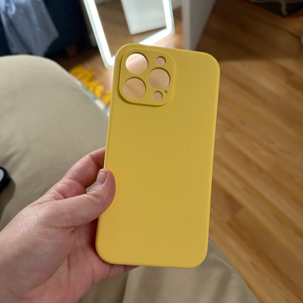 SURPHY iPhone 14 Pro Max case, liquid silicon phone case color “Sunglow”